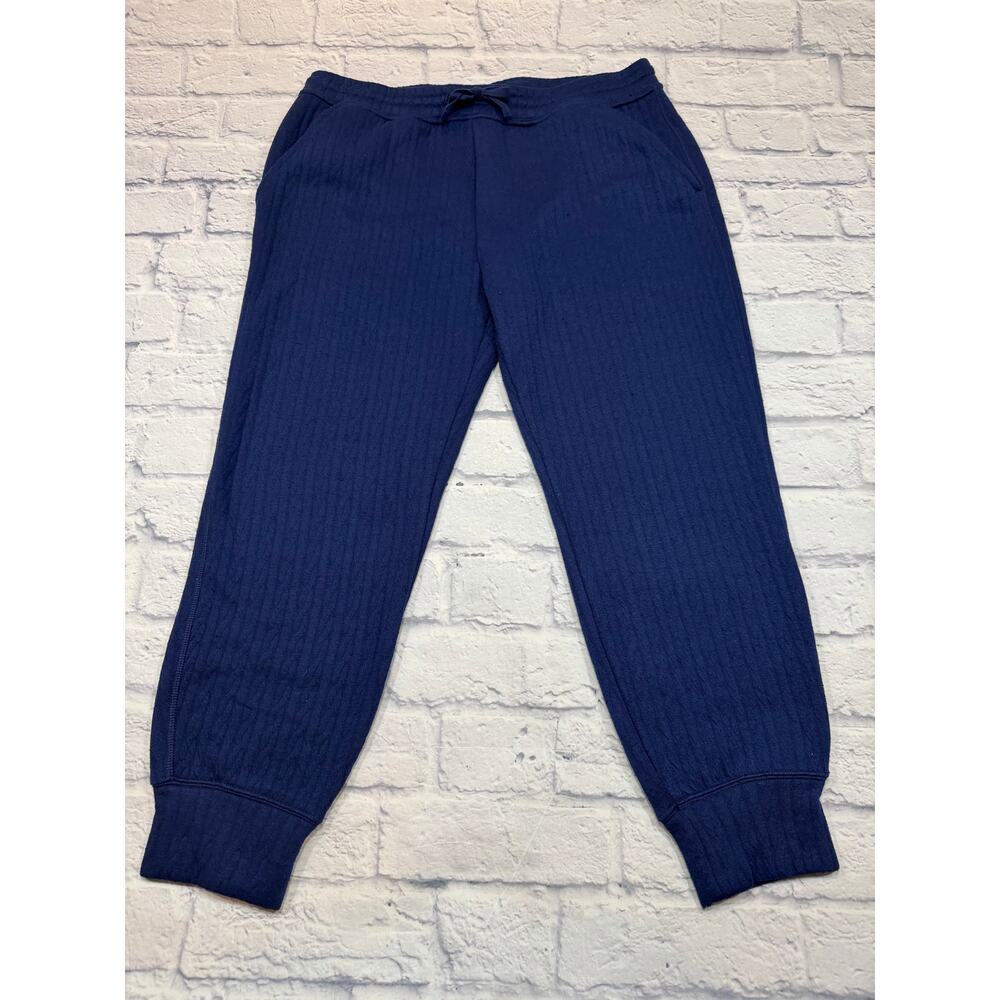 Vineyard Vines Jogger Cable Knit Navy Elastic Waist Drawstring Med Pockets